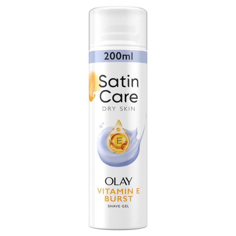 Gillette - Venus Satin Care Women's Shave Gel, Vitamin E Burst with Olay - 200 ml