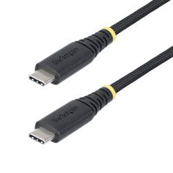 StarTech.com 2m (6.6ft) USB-C Charging Cable, 240W (5A) PD EPR, Dual-Layer Silicone/Braided Jacket, USB 2.0 Laptop