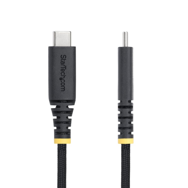 StarTech.com 2m (6.6ft) USB-C Charging Cable, 240W (5A) PD EPR, Dual-Layer Silicone/Braided Jacket, USB 2.0 Laptop