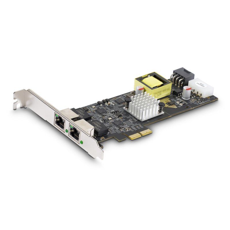 StarTech.com 2-Port 2.5Gbps NBASE-T PoE Network Card, Dual Intel I225-V, 802.3af/at PoE Multi-Gigabit NIC, PCI Express