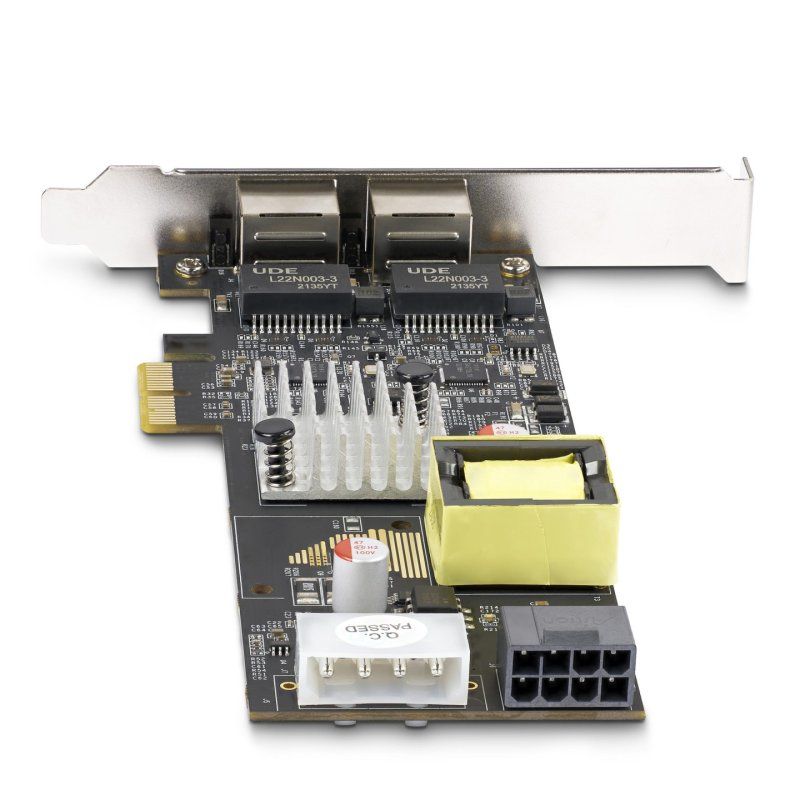 StarTech.com 2-Port 2.5Gbps NBASE-T PoE Network Card, Dual Intel I225-V, 802.3af/at PoE Multi-Gigabit NIC, PCI Express