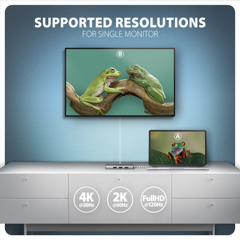 Axagon HMC-H3A station d'accueil Avec fil USB 3.2 Gen 1 (3.1 Gen 1) Type-C Argent