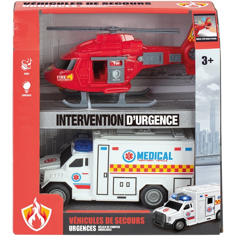 2 VEHI SECOURS SON LUM 27CM FR