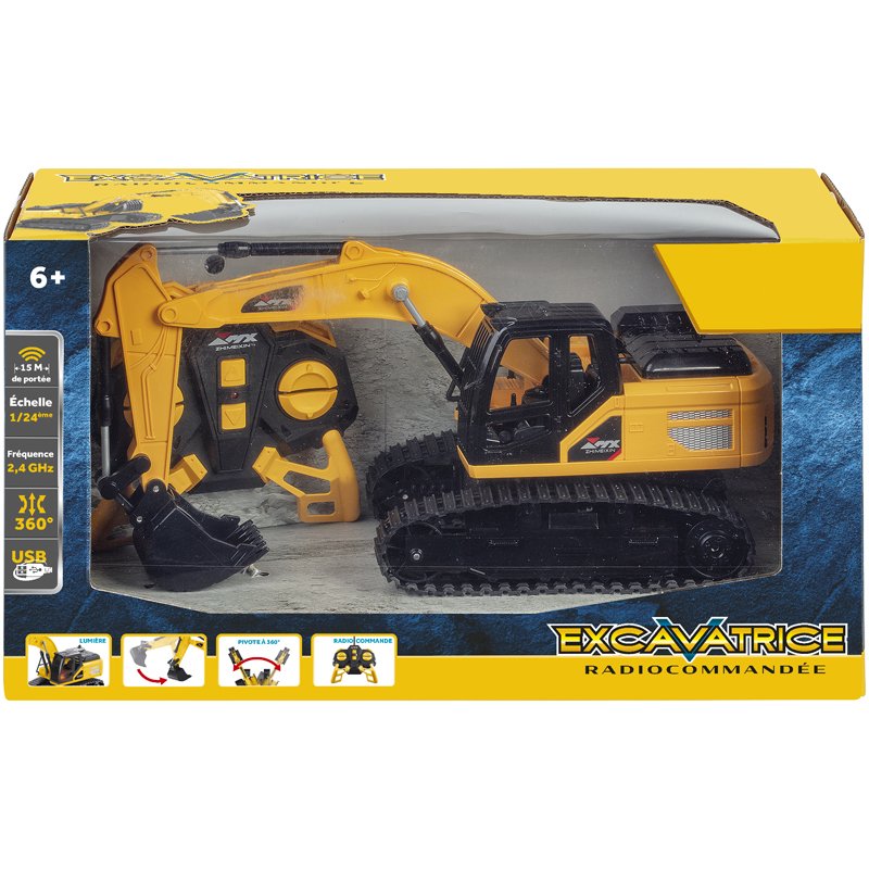 RC EXCAVATRICE CHENILLE 1/24E