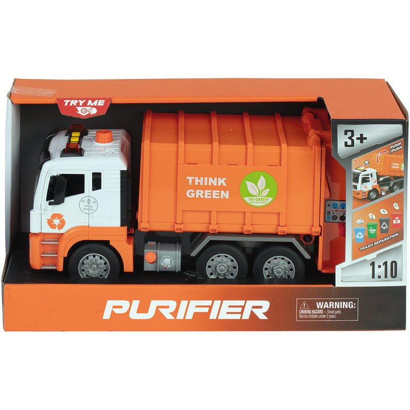 CAMION POUBELLE SON LUM 30CM