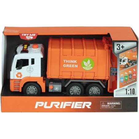 CAMION POUBELLE SON LUM 30CM