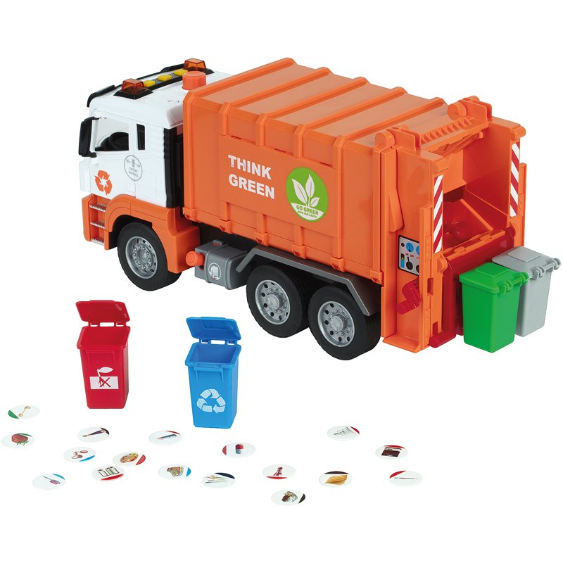 CAMION POUBELLE SON LUM 30CM