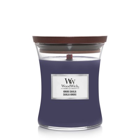 WoodWick Hinoki Dahlia bougie en cire Cylindre Violet