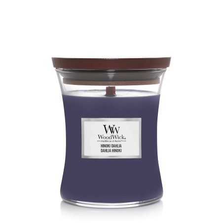 WoodWick Hinoki Dahlia wax candle Cylinder Violet