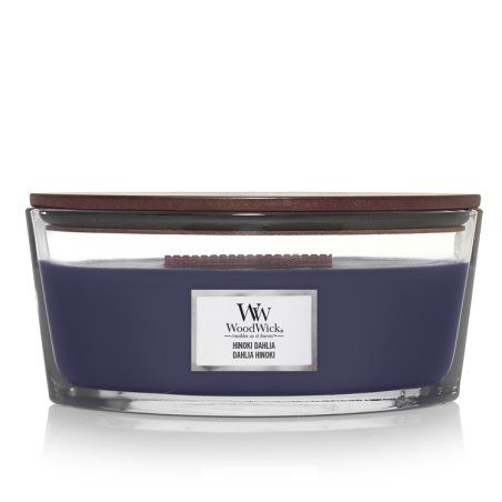 WoodWick Hinoki Dahlia wax candle Ellipse Violet 1 pc(s)