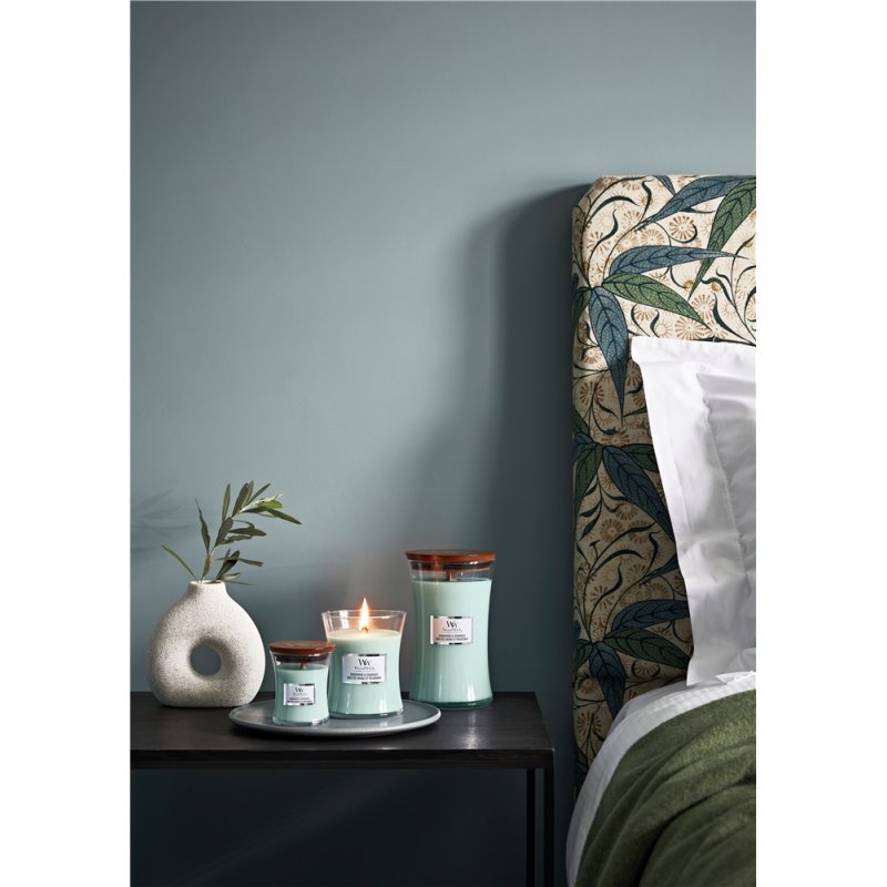 WoodWick Sagewood & Seagrass Large Jar wax candle Round Turquoise 1 pc(s)