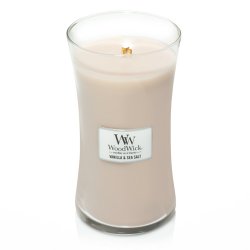 WoodWick 93191 bougie en cire Autres Jasmin, Sel de mer, Vanille Blanc 1 pièce(s)