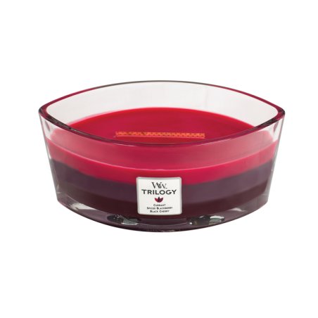 WoodWick Sun Ripened Berries bougie en cire Ellipse Rouge groseille, Mûre, Épice Rouge 1 pièce(s)
