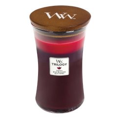 WoodWick Sun Ripened Berries wax candle Round Red currant, Blackberry, Spice Red 1 pc(s)