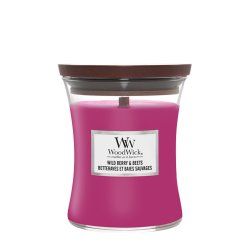 WoodWick Wild Berry & Beets bougie en cire Cylindre Menthe, Bois de chêne, Orange, Orris, Patchouli, Framboise, Fraise