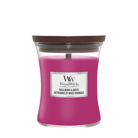 WoodWick Wild Berry & Beets bougie en cire Cylindre Menthe, Bois de chêne, Orange, Orris, Patchouli, Framboise, Fraise