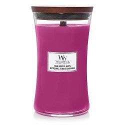 WoodWick Wild Berry & Beets Large Jar bougie en cire Rond Rose 1 pièce(s)