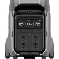 DELTA Pro 3 EU, tragbare Powerstation (silber/schwarz, 4.096 Wh, X-boost 6.000W, LFP-Akku)