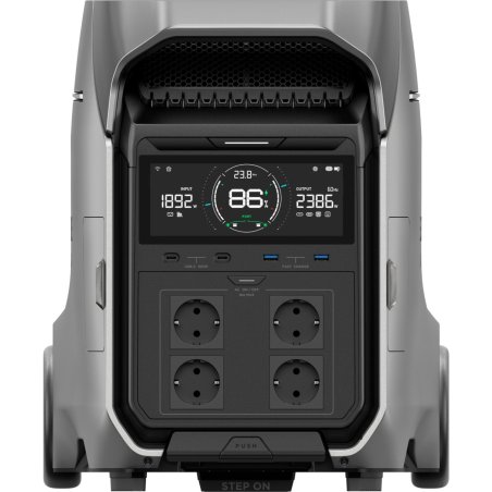 DELTA Pro 3 EU, tragbare Powerstation (silber/schwarz, 4.096 Wh, X-boost 6.000W, LFP-Akku)