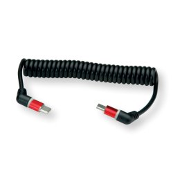 ROLINE Câble de charge USB2.0, C-C, 1.5m En spirale, M/M, 60W