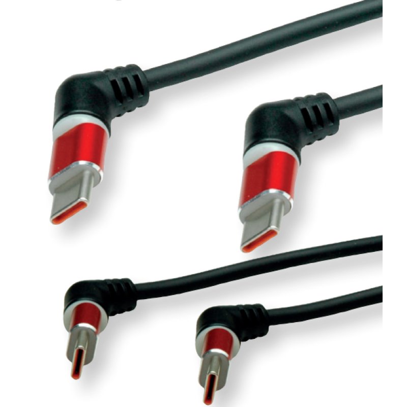 ROLINE Câble de charge USB2.0, C-C, 1.5m En spirale, M/M, 60W