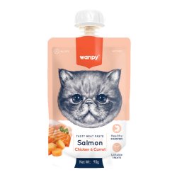 wanpy - Wanpy Cat Tasty Meat Paste - Salmon with Chicken & Carrot 90g - 90g