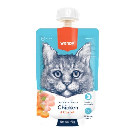 wanpy - Wanpy Cat Tasty Meat Paste - Chicken & Carrot 90g - 90g