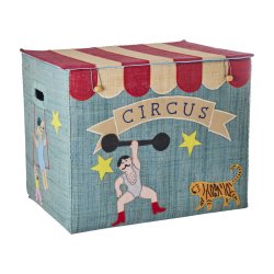 Rice - Raffia Storage Box with Circus Theme - Extra Large
