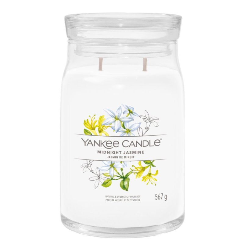 Yankee Candle Midnight Jasmine bougie en cire Cylindre Jasmin, Néroli Blanc 1 pièce(s)
