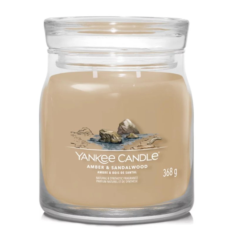 Yankee Candle Amber & Sandalwood wax candle Cylinder Amber, Cardamom, Wood Brown 1 pc(s)