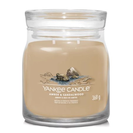 Aromatic Candle Signature Glass Medium Amber & Sandalwood 368g