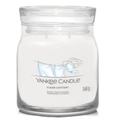 Yankee Candle Clean Cotton bougie en cire Cylindre Fleur de coton, Citron, Farine blanche Blanc 1 pièce(s)