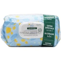 Klorane Baby Gentle Cleansing Wipes 70 Wipes