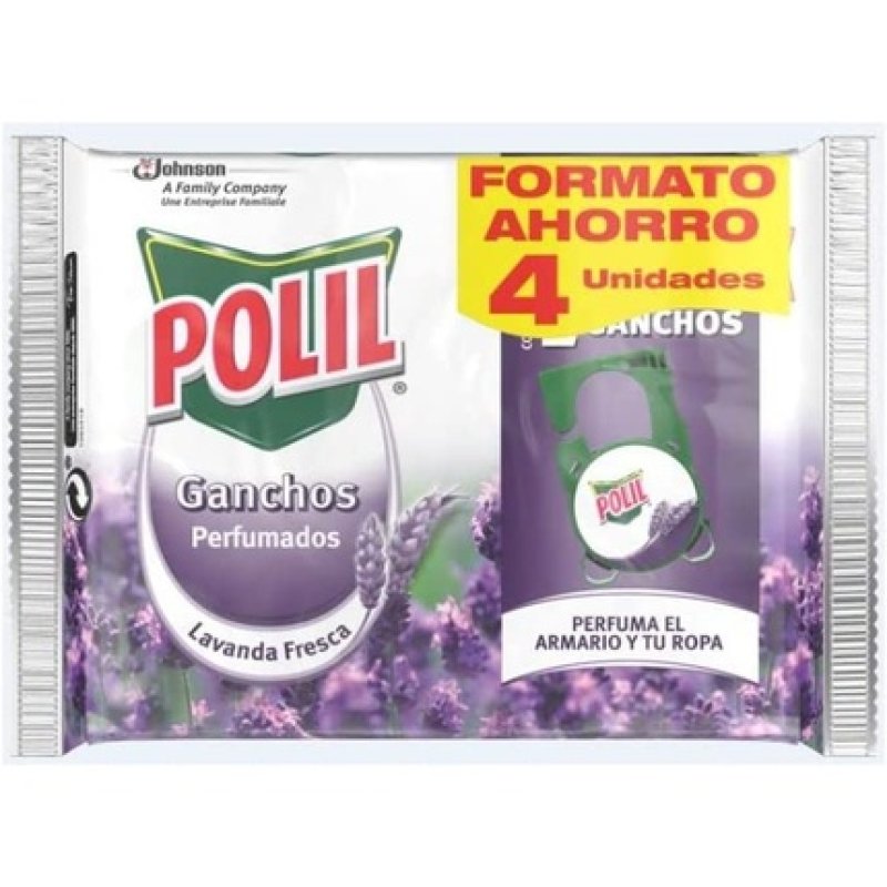 Polil Gancho Lavanda 4uds
