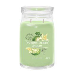 Yankee Candle Signature bougie en cire Cylindre Citron vert, Vanille Vert 1 pièce(s)