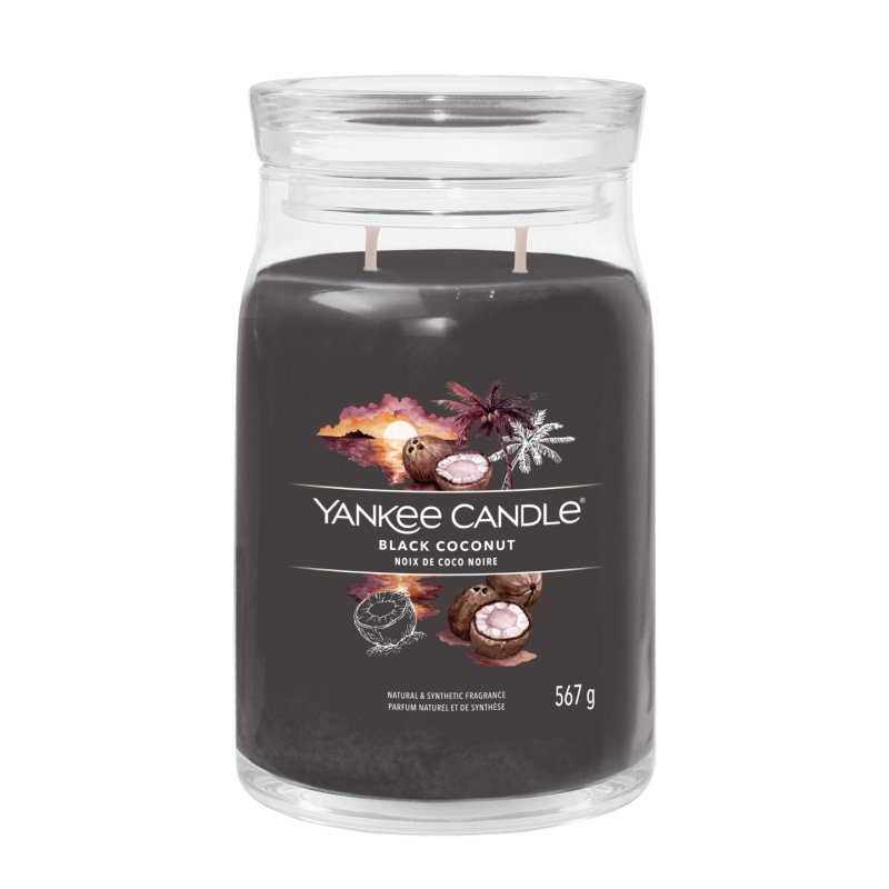 Yankee Candle Signature wax candle Cylinder Cedarwood, Coconut Black 1 pc(s)