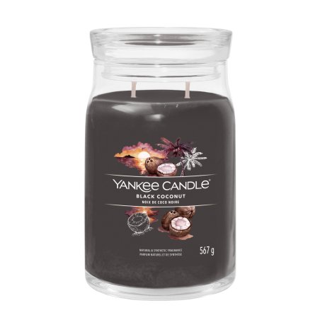 Yankee Candle Signature bougie en cire Cylindre Cèdre, Noix de coco Noir 1 pièce(s)