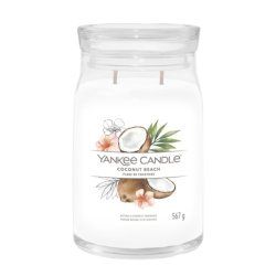 Yankee Candle Signature bougie en cire Cylindre Noix de coco, Ananas, Vanille Blanc 1 pièce(s)