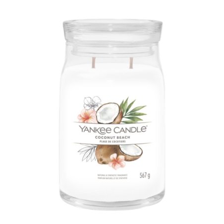 Yankee Candle Signature bougie en cire Cylindre Noix de coco, Ananas, Vanille Blanc 1 pièce(s)