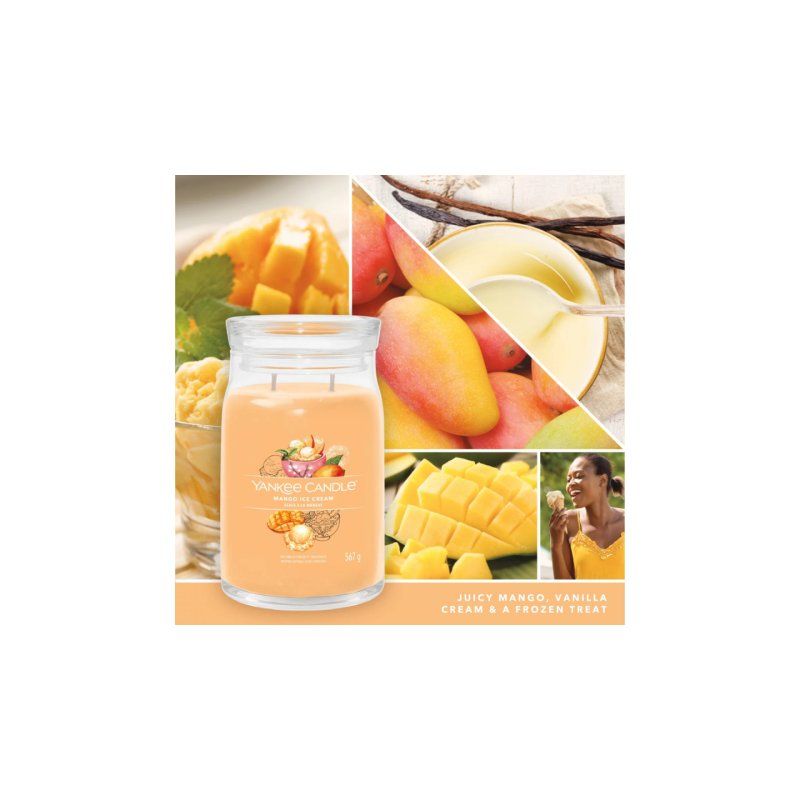 Yankee Candle Signature Scented Candle | Large Long Burn Candle "Mango Ice