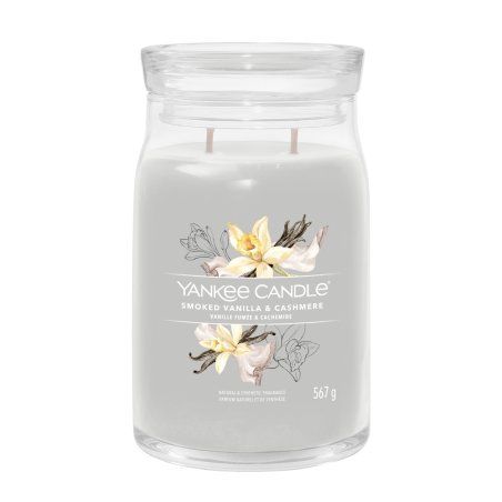 Yankee Candle Smoked Vanilla & Cashmere bougie en cire Cylindre Bois de cachemire, Vanille Gris 1 pièce(s)