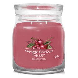 Yankee Candle Signature Scented Candle | Black Cherry Medium Jar Candle With