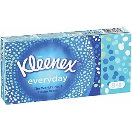 Kleenex Everyday Tissues Pocket Pack 8s Large White