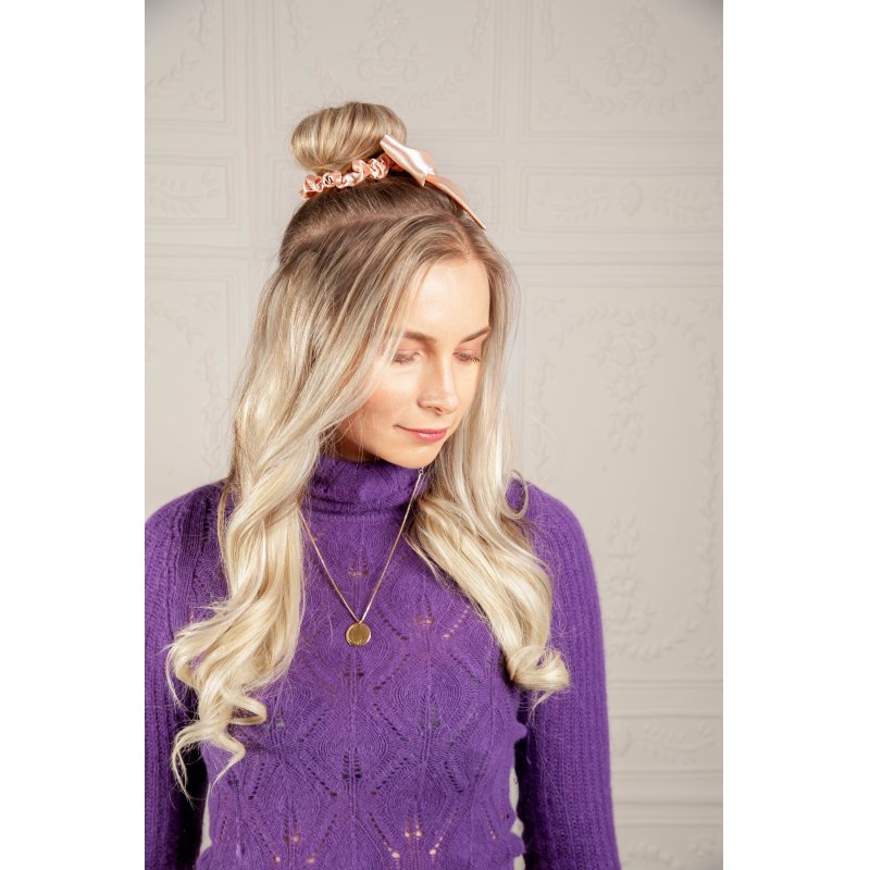 Invisibobble Sprunchie Slim Ballerina Bow Pink Hair Scrunchie with Bow - Slim Spiral Hair Ring Meets Hair Scrunchie, No