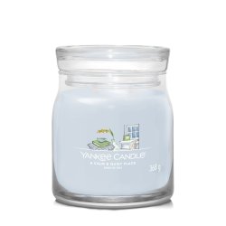 Yankee Candle A Calm & Quiet Place bougie en cire Rond Ambre, Cèdre, Jasmin, Mandarin, Musc, Patchouli, Bois de santal