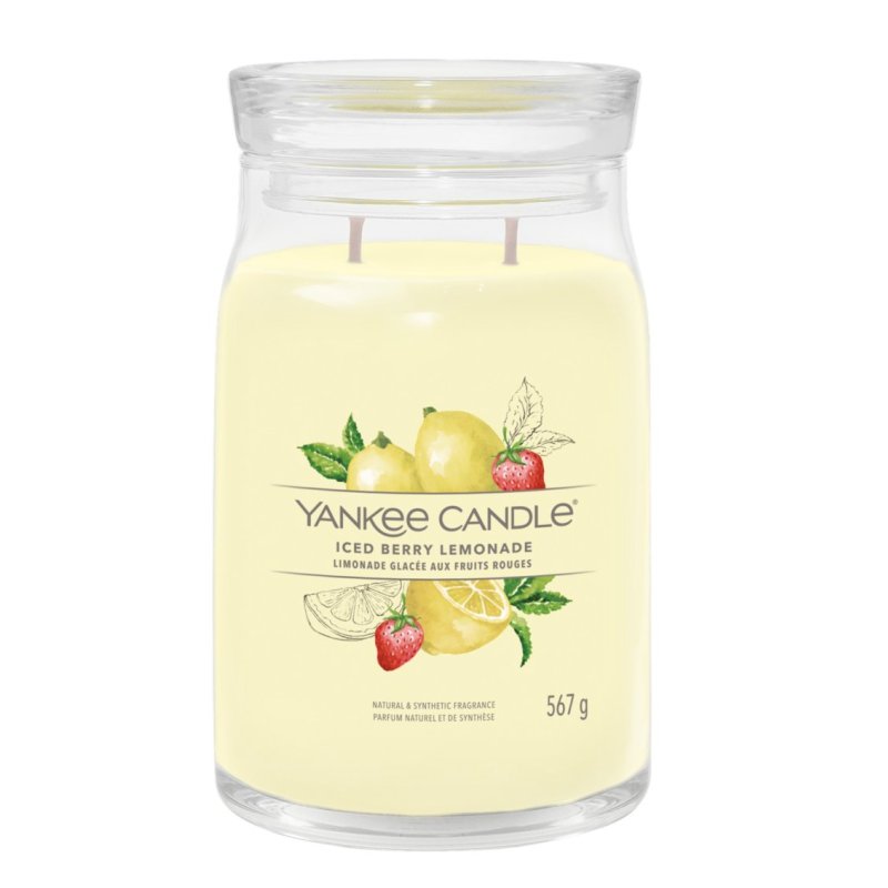 Yankee Candle Iced Berry Lemonade wax candle Cylinder Grapefruit, Lemon, Pomelo Yellow 1 pc(s)