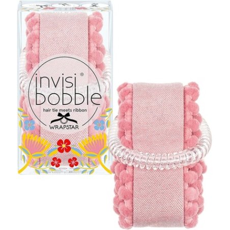Invisibobble Wrapstar Ami & Co Headband 2-in-1 Hair Bow Pink with Original Slim Hair Scrunchie for Girls & Women