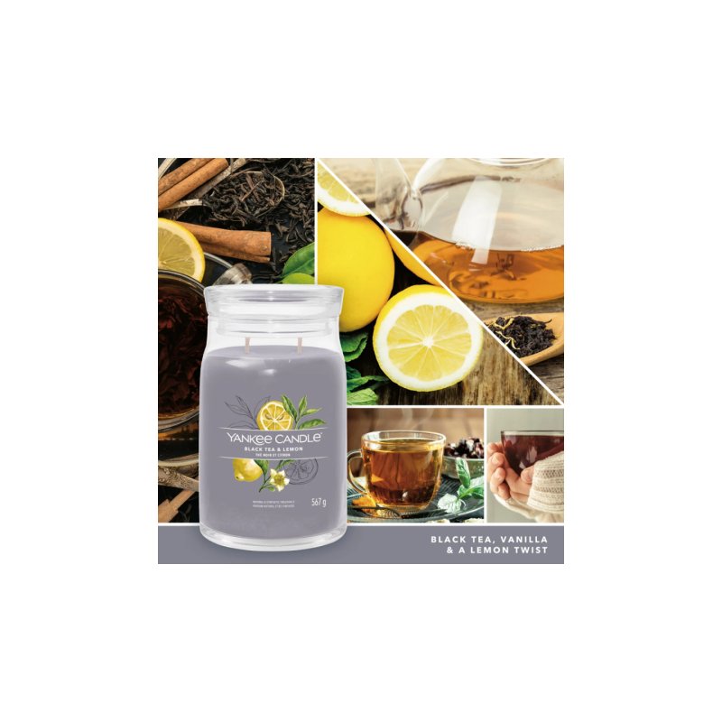 Yankee Candle Signature wax candle Cylinder Black tea (leaf), Lemon Grey 1 pc(s)