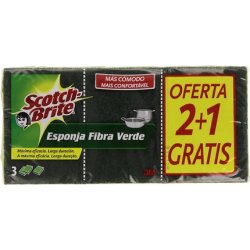 Scotch-Brite Green Fiber Sponge 82x117mm