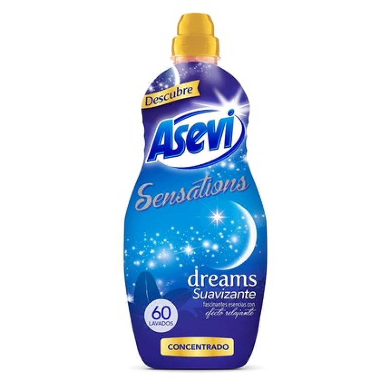 Asevi Sensations Dreams Concentrated Fabric Softener 60 Doses, Blue